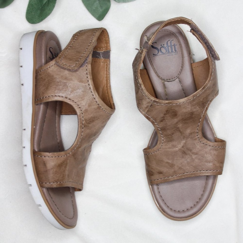Sofft Brown Leather Sandal